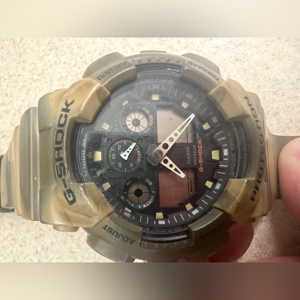 G shock watch brand new battery  camo works great!